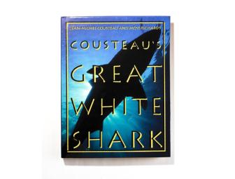 'Cousteau's Great White Shark' Book Autographed by Jean-Michel, Fabien and Celine Cousteau
