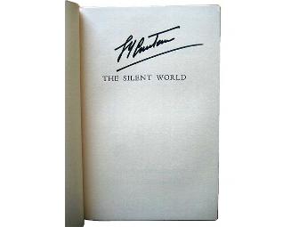 'The Silent World' First Edition Book Autographed by Captain Jacques-Yves Cousteau