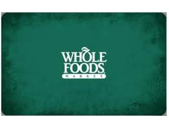 $25.00 Gift Certificate to Whole Foods