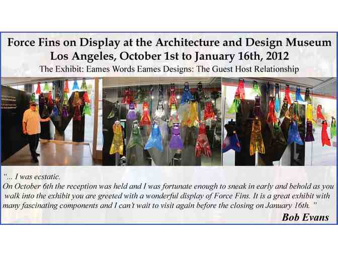 Force Fin: SCUBA Diving Fins signed by Jean-Michel Cousteau and Bob Evans