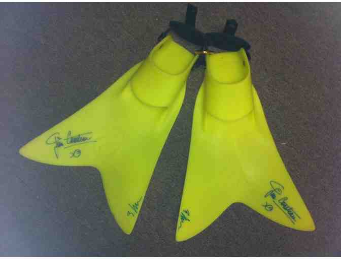 Force Fin: SCUBA Diving Fins signed by Jean-Michel Cousteau and Bob Evans