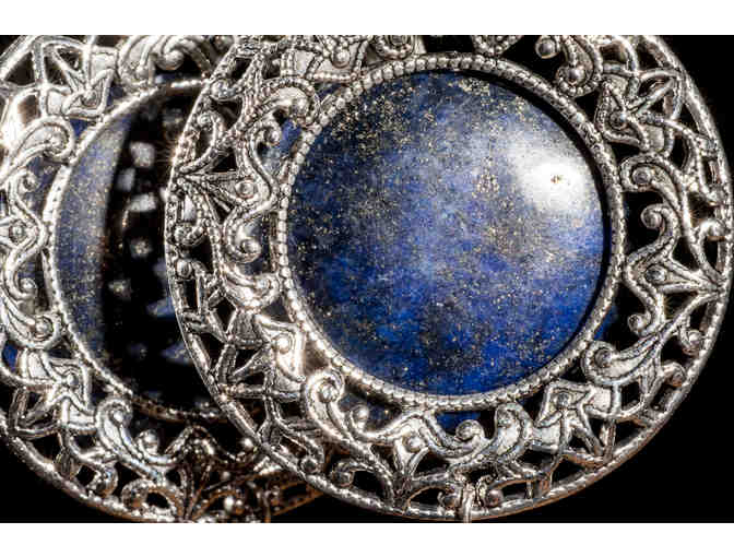 Lapis and Onyx Earrings