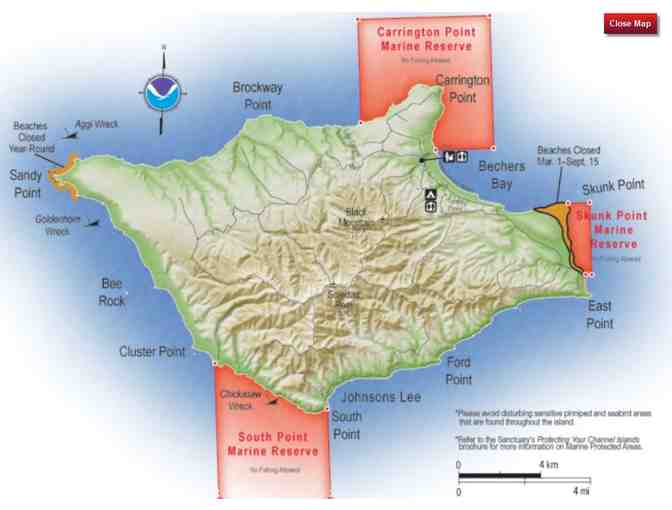 Two adult passes to Santa Rosa Island with Island Packers