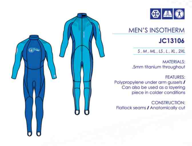 Jean-Michel Cousteau's Ocean Futures Society, Body Glove Men's Size Large .5mm Wetsuit