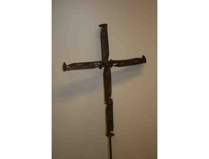 Railroad Spike Cross