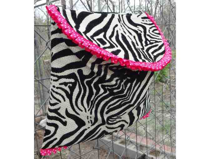 Zebra Print Clothespin Bag