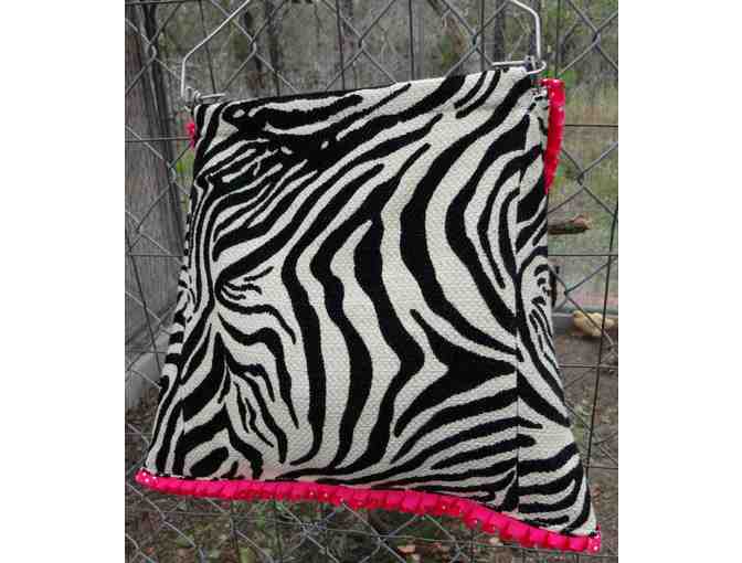 Zebra Print Clothespin Bag