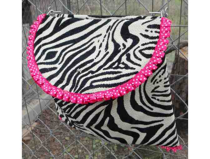 Zebra Print Clothespin Bag