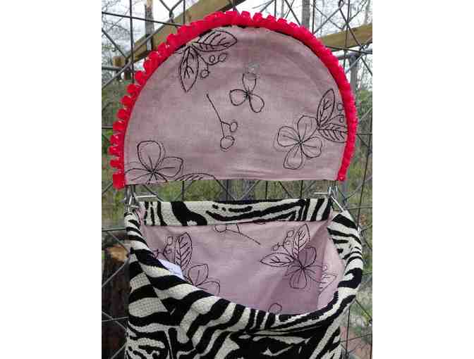 Zebra Print Clothespin Bag
