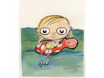Custom Illustrated Watercolor Portrait of your child
