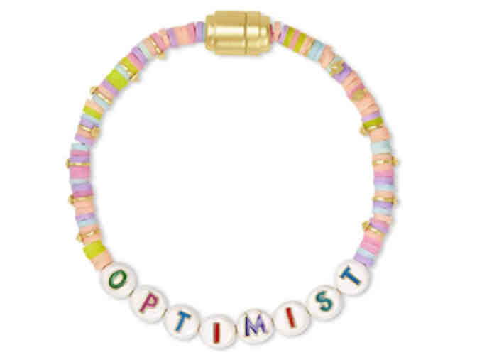 Kendra Scott â¢ Reece Optimist Gold Friendship bracelet and necklace in pink pastel mix