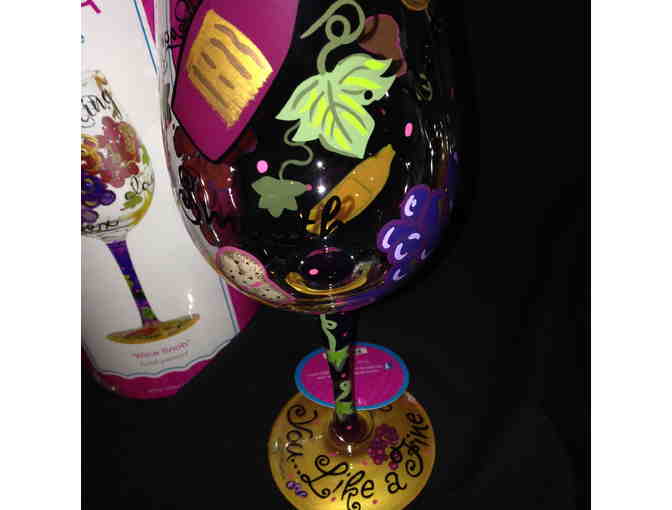 Lolita Love My Wine 'Wine Snob' Hand-painted Glass
