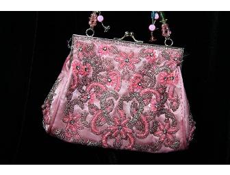 Small Pink Beaded Handbag