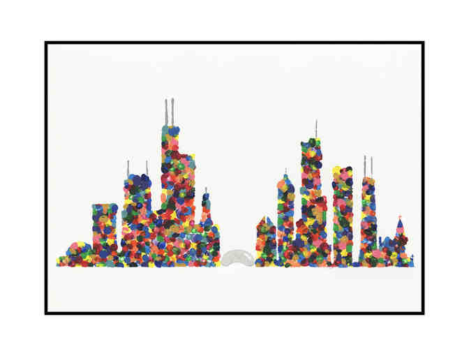 Ms. Schmits & Ms. Duncan Class Project: Chicago Skyline Painting
