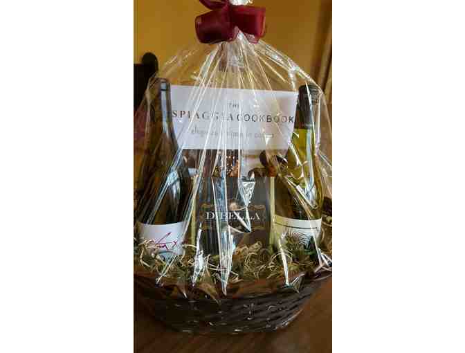 Italian Wine Gift Basket with Tony Mantuano autographed cookbook
