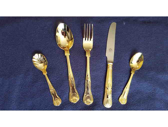 Solingen Gold-plated Silverware: Service for 12