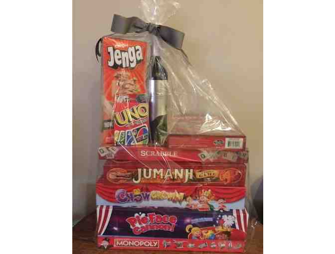 1st Grade Louras Class Project - Jenga Game Class Decorated + Game Night Gift Basket
