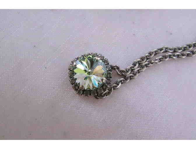 Aquamarine Crystal Pendant Necklace by Lisa