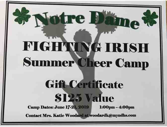 Notre Dame Summer Cheer Camp $125 Value