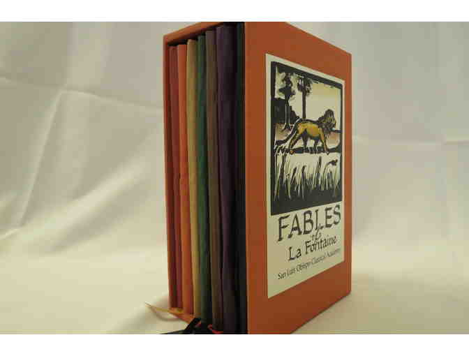 Hand Crafted Fables Book Set by Middle School Class - Orange Box
