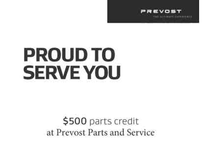 Prevost $500 Parts Certificate (1/2)
