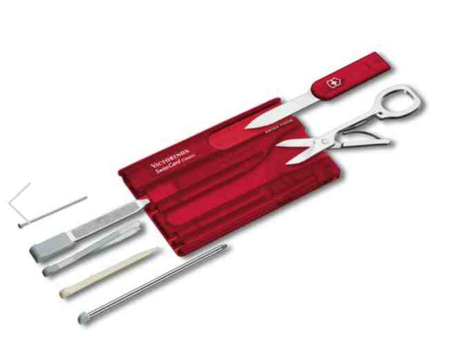 Victorinox Swisscard First Aid Kit in Translucent Ruby