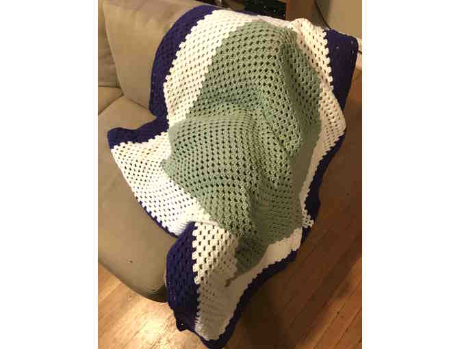 Crocheted Blanket in OFS Colors by Kelly