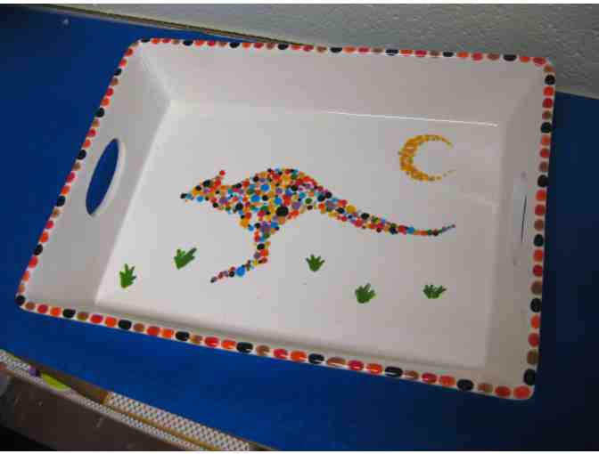 Decorative Ceramic Tray With Kangaroo Design by the Moon Room