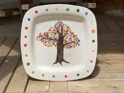 Moon Room Decorative Ceramic Plate With Tree Design