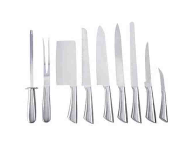 Slitzer 10-piece Stainless Steel Knife and Cleaver Set