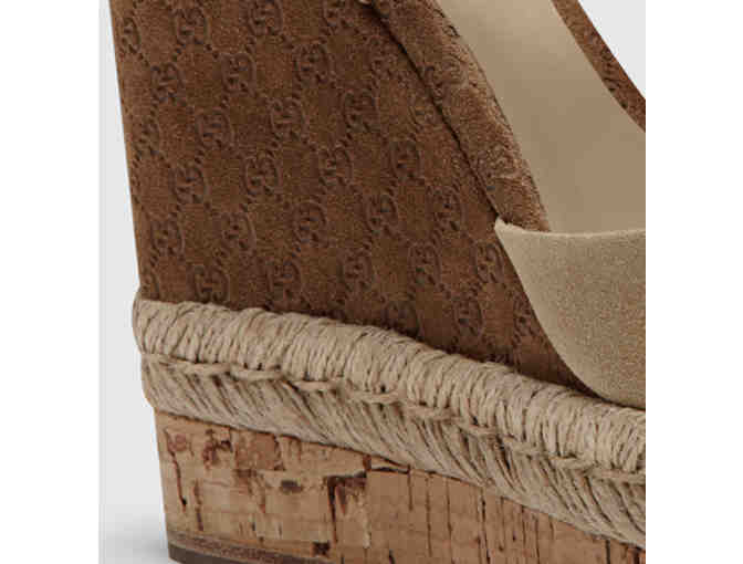 Gucci  Suede Wedge Sandals