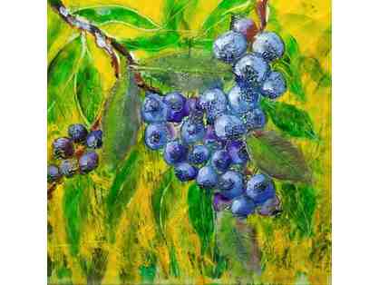 Eucaustic Painting - Blueberries