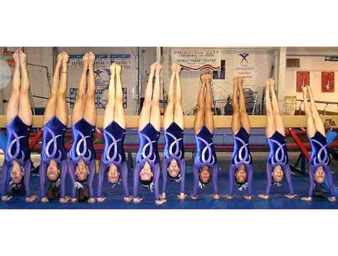 A gift certificate for one week of summer camp at Gymnastics City