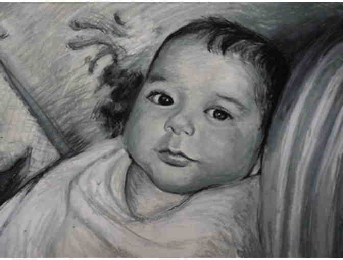 An oil pastel portrait of your child(ren) made by Brookside's own Cathy Ibinez!