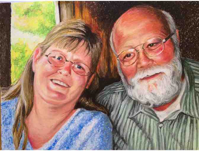 An oil pastel portrait of your child(ren) made by Brookside's own Cathy Ibinez!