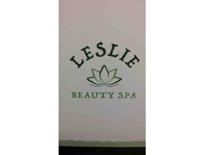 A $100 gift certificate to Leslie Beauty Spa