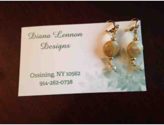 A hand-made necklace and earrings set from Diana Lennon Designs