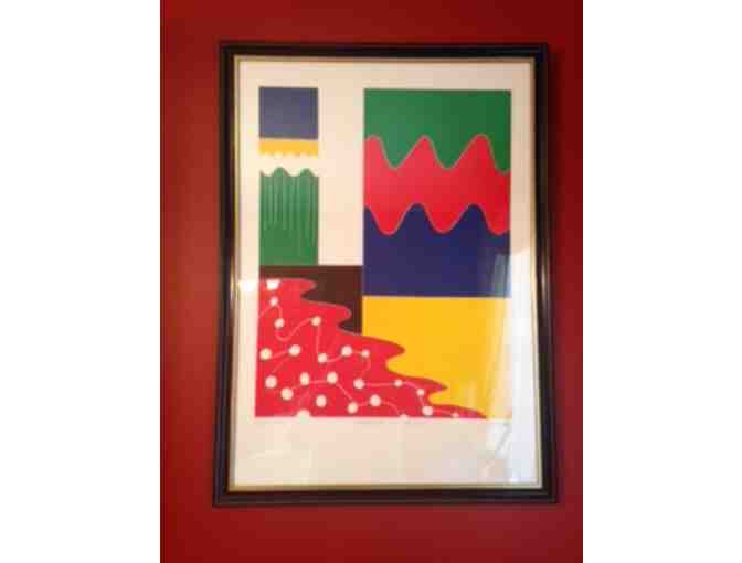 A 1970's print entitled 'Champagne isn't Everything' by Cynthia DeJong. Framed and Signed.
