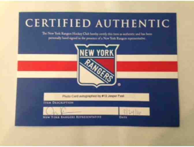 A Jesper Fast Autographed Photo Card