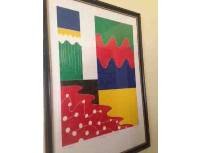 A 1970's print entitled 'Champagne isn't Everything' by Cynthia DeJong. Framed and Signed.