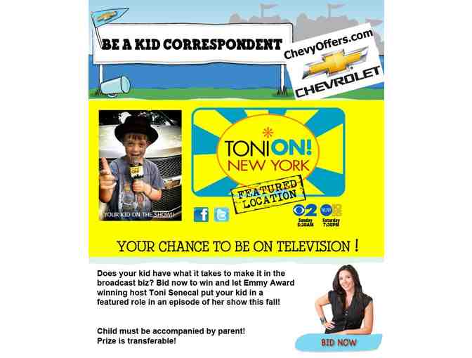 Kid Reporter Segment on the TV Show ToniOn! - Photo 1
