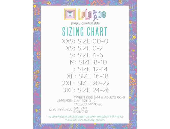 A pair of OS LuLaRoe leggings and a $25 LuLaRoe gift certificate