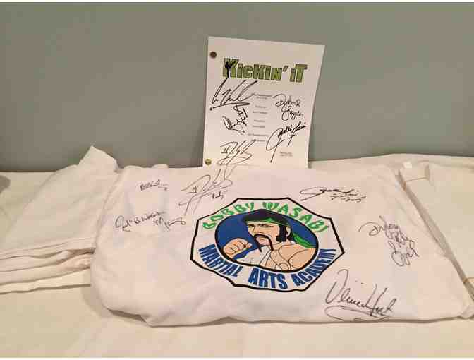 Kickin' It Autographed Gi and Script Cover from the Last Episode!