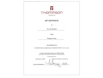 One Night Stay in a King Deluxe Room at the Thompson Toronto