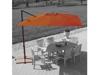 8.5 ft. Orange Offset Set Square Patio Umbrella- Includes Free Shipping