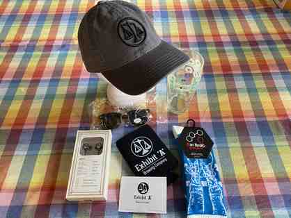 Exhibit 'A' Brewing Company swag pack, including $25 gift card