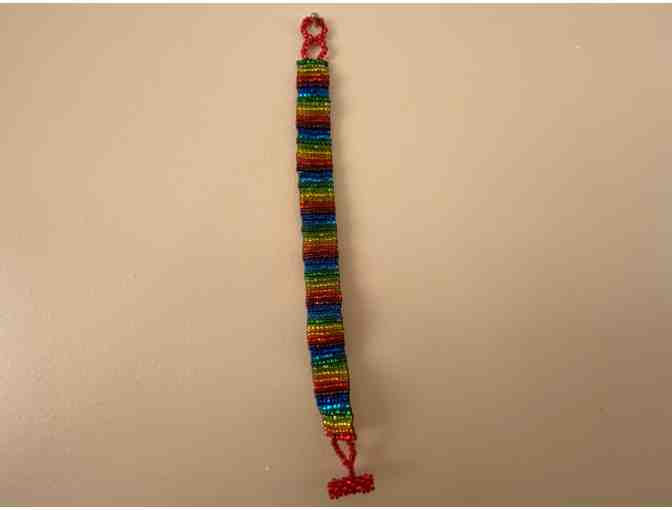 Rainbow Beaded Sun, Dream Catcher, and Bracelet Set