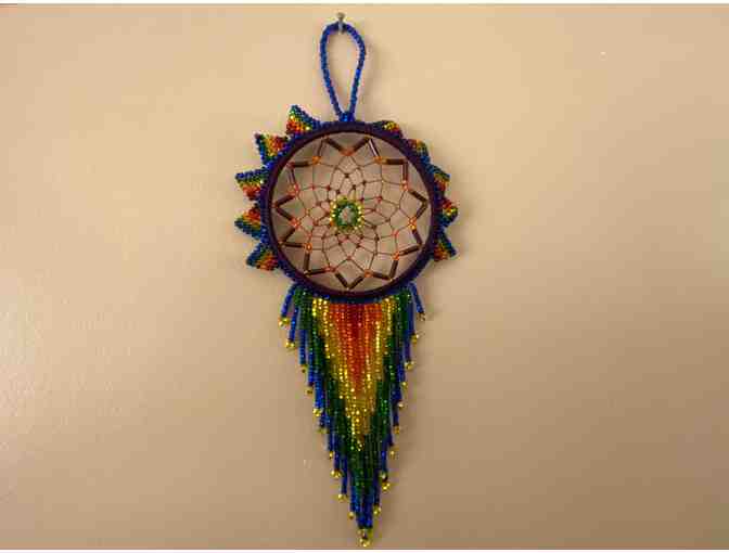 Rainbow Beaded Sun, Dream Catcher, and Bracelet Set