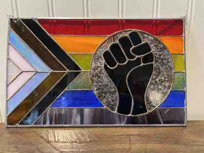 Stained Glass Progress Pride Flag--Handmade!
