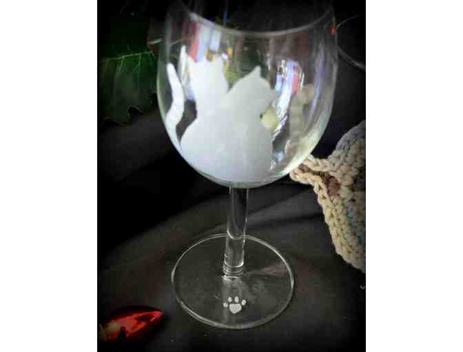 Cats in Silhouette . . .  Hand-Painted Wine Glasses & More!
